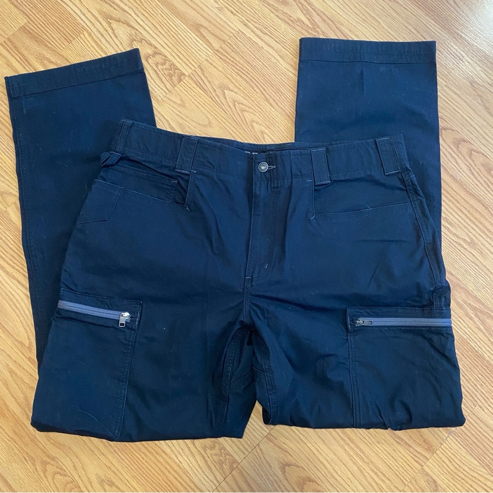Alaskan Hardgear Men's Roustabout Black Cargo Work Pants sz 38x34